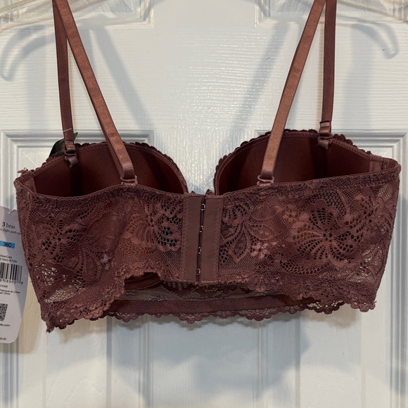 Rene Rofe Lace Bralette - Chocolate Brown - Picture 6 of 6
